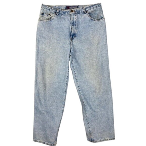 Vintage 90’s Structure jeans baggy fit tapered leg 38x30 light wash all cotton - Picture 1 of 13